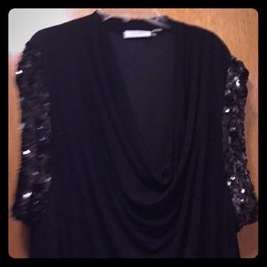 Calvin Klein Sleeveless Black Evening Dress 16w